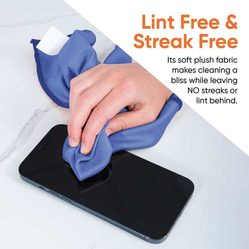 Superio Microfiber Glass Cleaning Cloth, Mirror & Window Miracle Cloth Lint & Streak Free, Washable, Large Eco-Friendly for Electronics, Cars, Tv Screens, Glasses... Cleans with Plain Water (14x16 2) - Image 3